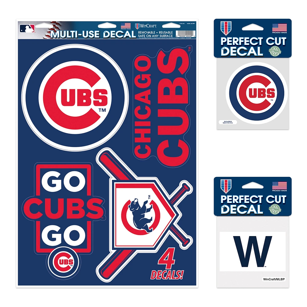 Pack de décalcomanies WinCraft Chicago Cubs