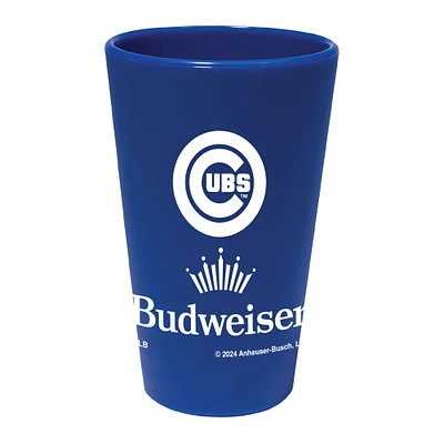 WinCraft Chicago Cubs MLB x Budweiser 16oz. Silicone Pint Glass