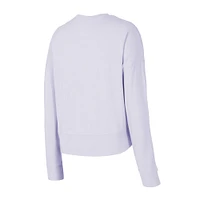 Ensemble t-shirt à manches longues et short Elevation Tri-Blend pour femme Concepts Sport Lavender Chicago Cubs