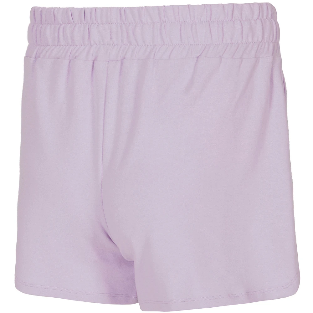 Ensemble t-shirt à manches longues et short Elevation Tri-Blend pour femme Concepts Sport Lavender Chicago Cubs