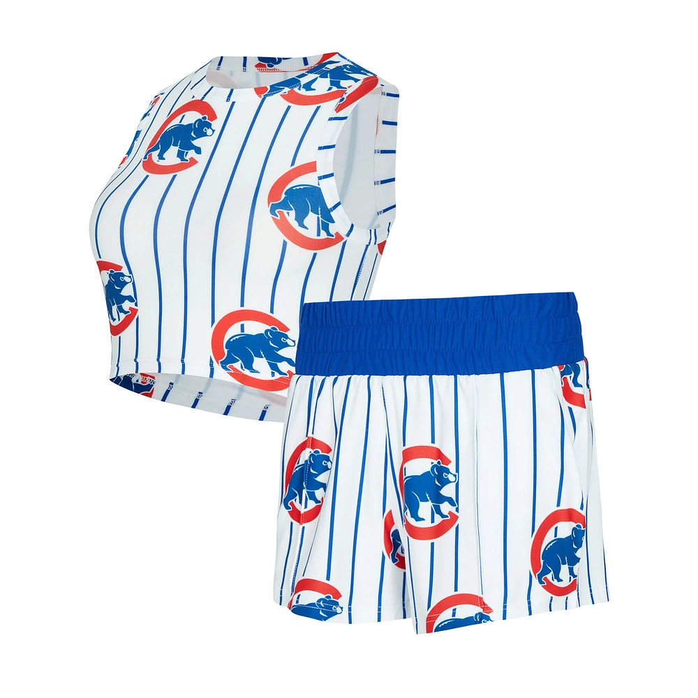 Ensemble débardeur et short en tricot personnalisé à rayures fines Cubs 0W30 Reel AOP V100072 BEDLADSLP UHT #2