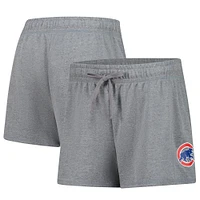 Women's Fanatics  Heather Gray Chicago Cubs Logo Shorts