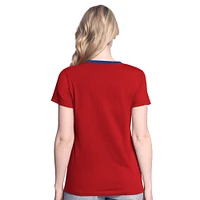 Women's G-III 4Her by Carl Banks  Red Chicago Cubs Pitch T-Shirt