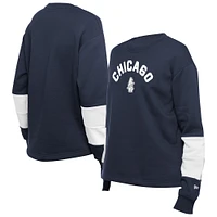 Women's New Era  Navy Chicago Cubs Game Day Color Pullover Sweatshirt