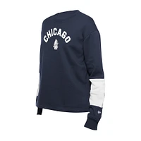 Women's New Era  Navy Chicago Cubs Game Day Color Pullover Sweatshirt