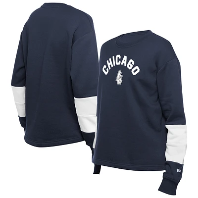 Women's New Era  Navy Chicago Cubs Game Day Color Pullover Sweatshirt