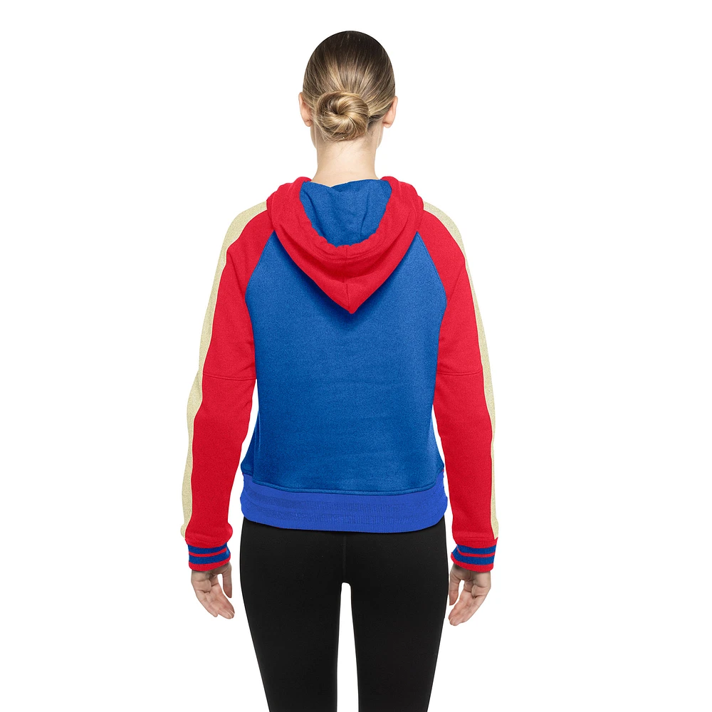 Sweat à capuche court manches raglan pour femme de la collection Cooperstown des Royal Chicago Cubs New Era