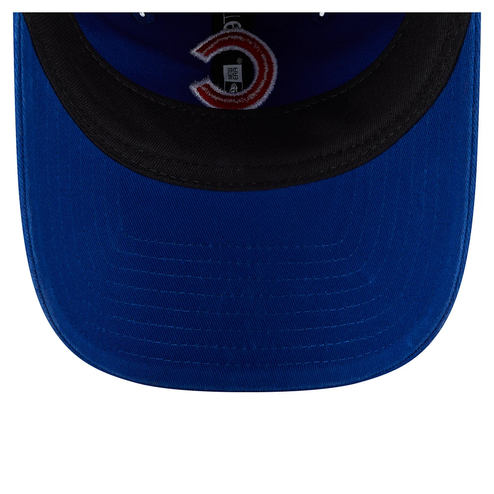 Women's New Era  Royal Chicago Cubs Preppy Team 9TWENTY Adjustable Hat