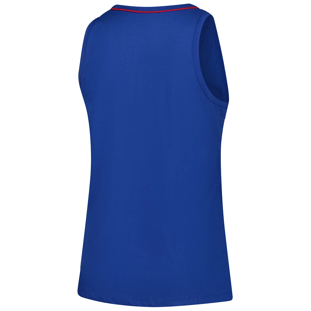 Women's Profile  Royal Chicago Cubs Plus Sized Stellar Win V-Neck Tank Top