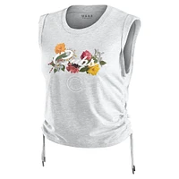 Women's WEAR by Erin Andrews  Heather Gray Chicago Cubs Cinched Tank Top
