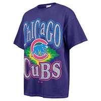 T-shirt petit ami '47 bleu marine avec lumières clignotantes des Chicago Cubs pour femmes