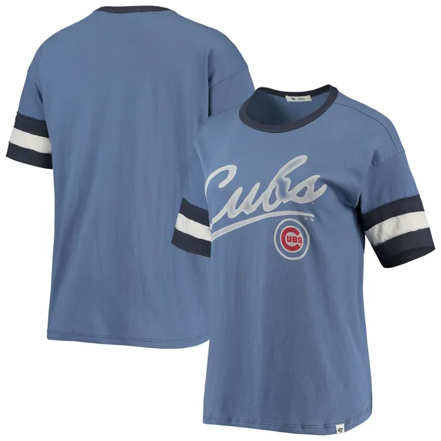 Lids Chicago Cubs '47 Women's Parkway Brush Back Long Sleeve Cropped T-Shirt  - Cream