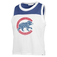 Women's '47 White Chicago Cubs Premier Zoey Waist Length Tank Top