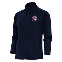 Veste zippée intégrale pour femme Logo Generation des Chicago Cubs bleu marine Antigua