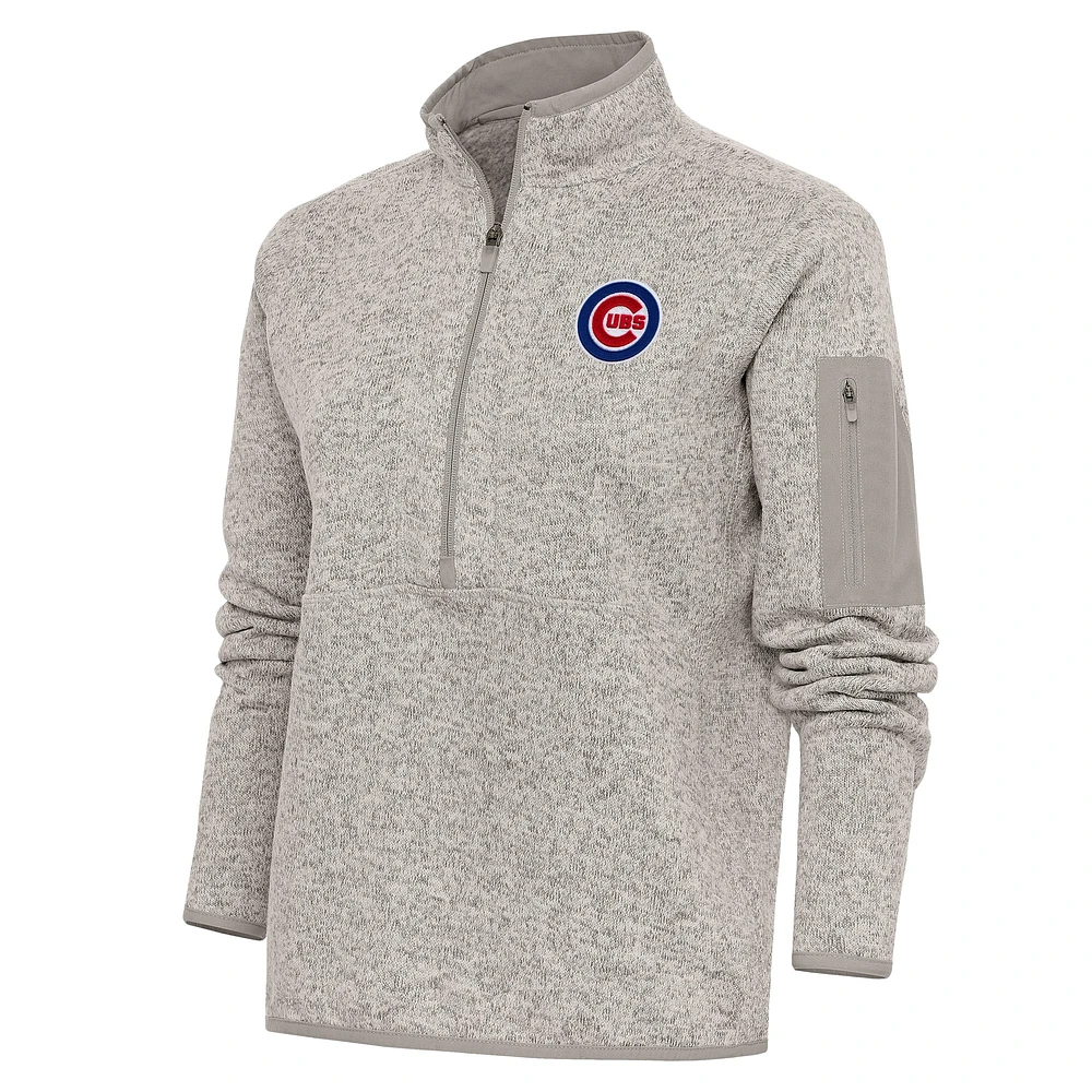 Veste à enfiler glissière quart de tour avec logo Fortune des Chicago Cubs pour femme