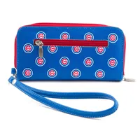 Portefeuille zippé à dragonne Chicago Cubs pour femme