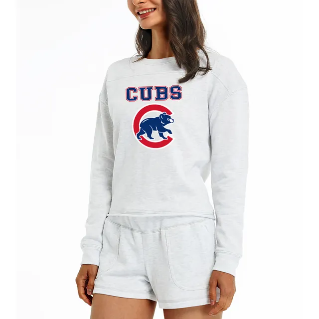 Concepts Sport Chicago Cubs Women's White Reel Pinstripe Nightshirt