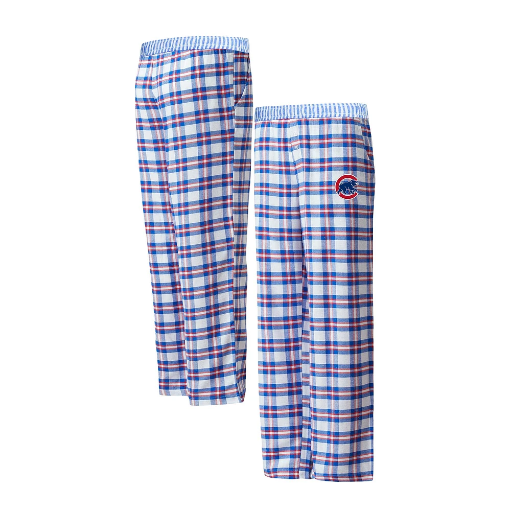 Pantalon de nuit en flanelle Concepts Sport Royal/Rouge Chicago Cubs Sienna pour femmes