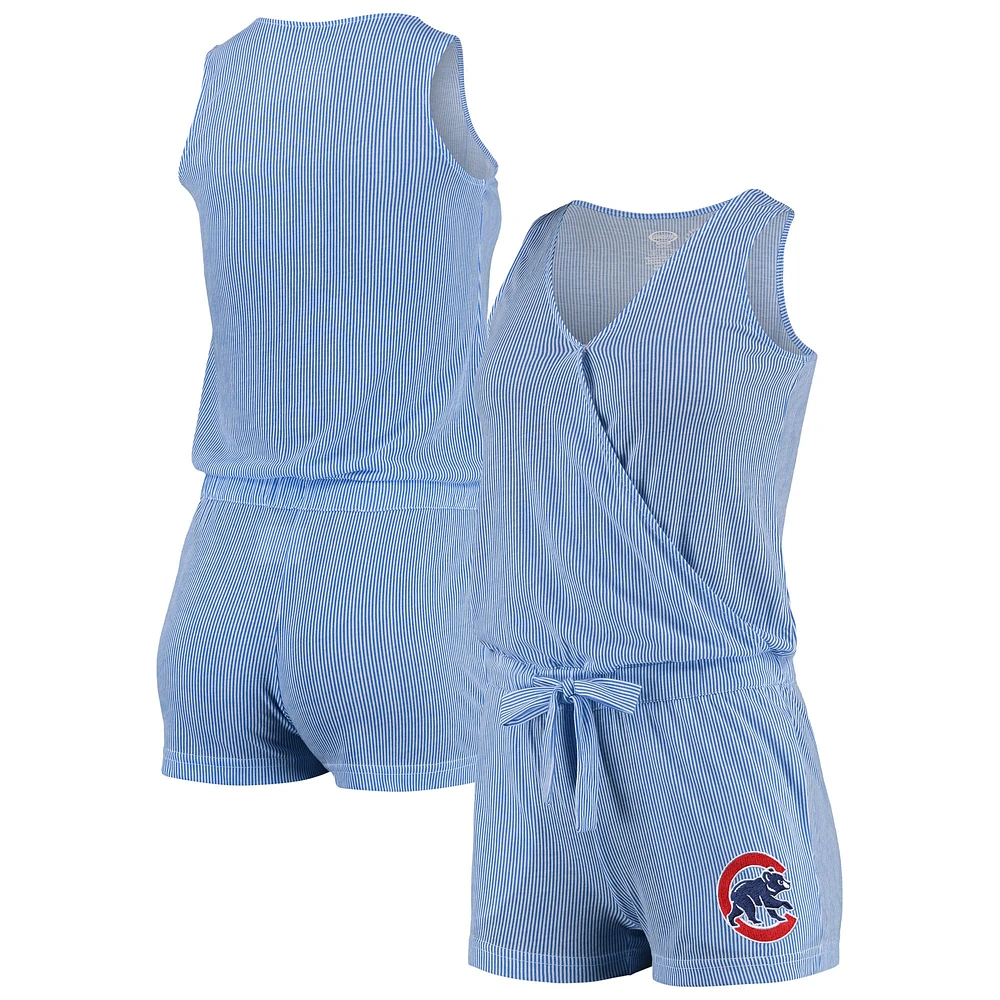 Combi-short à encolure en V pour femme Concepts Sport Royal Chicago Cubs Gateway