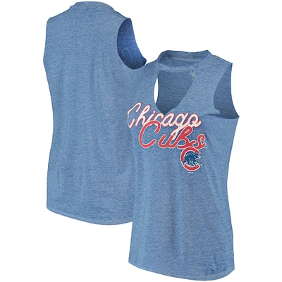 Concepts Sport Débardeur à col ras du cou pour femme Royal Chicago Cubs Loyalty