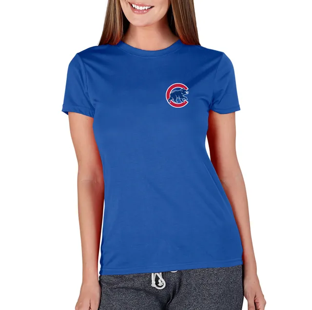 New Era Chicago Cubs Womens Blue Triblend Short Sleeve T-Shirt