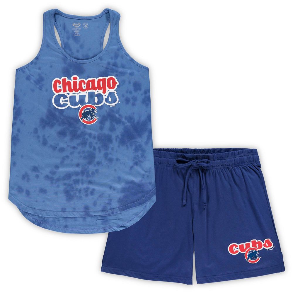 Women's Concepts Sport Royal Chicago Cubs Plus Cloud Tank Top & Shorts Sleep Set