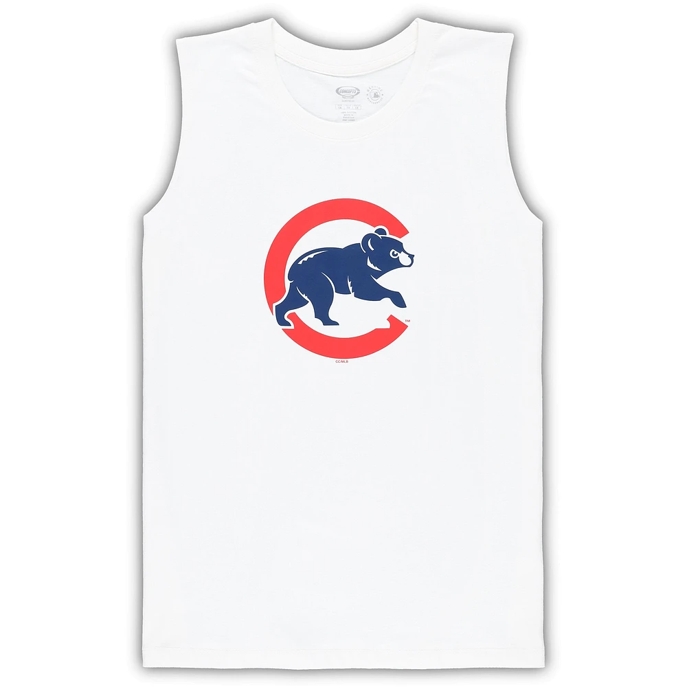 Women's Concepts Sport White/Royal Chicago Cubs Plus Tank Top & Shorts Sleep Set