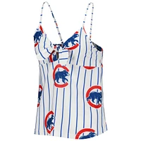 Women's Concepts Sport White Chicago Cubs Reel Allover Print Tank Top & Shorts Sleep Set