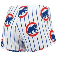 Women's Concepts Sport White Chicago Cubs Reel Allover Print Tank Top & Shorts Sleep Set