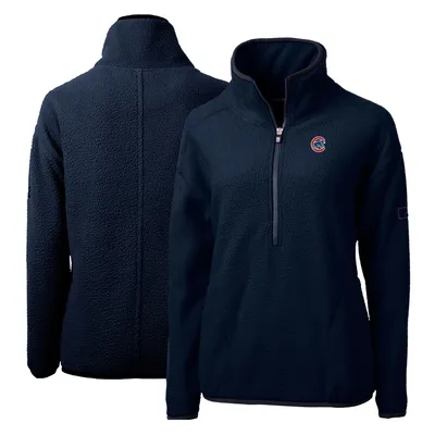 Chicago Cubs Cutter & Buck Women's Cascade Eco Sherpa Fleece Quarter-Zip Pullover Jacket
