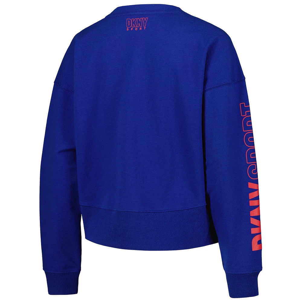 Women's DKNY Sport Royal Chicago Cubs Lily V-Neck Pullover Sweatshirt