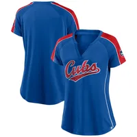 Women's Chicago Cubs Fanatics Branded Royal Iconic Pinstripe