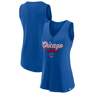 Chicago Cubs Fanatics Branded Women's Iconic V-Neck Tank Top - Royal