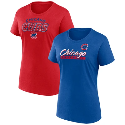 Pack combiné de t-shirts à risque Fanatics Chicago Cubs pour femmes