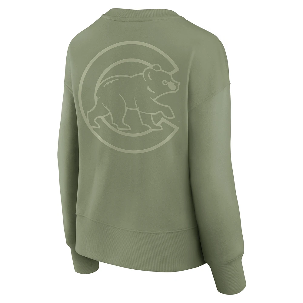 Sweat-shirt à capuche Fanatics Green Chicago Cubs Elements Flow pour femme