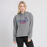 Women's Fanatics Heather Gray Chicago Cubs Script Favorite Lightweight Pullover Hoodie