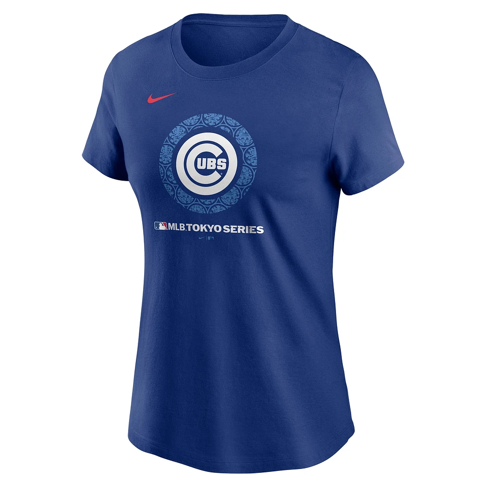 Women's Fanatics  Royal Chicago Cubs 2025 MLB World Tour: Tokyo Series Local Logo T-Shirt