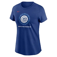 Women's Fanatics  Royal Chicago Cubs 2025 MLB World Tour: Tokyo Series Local Logo T-Shirt