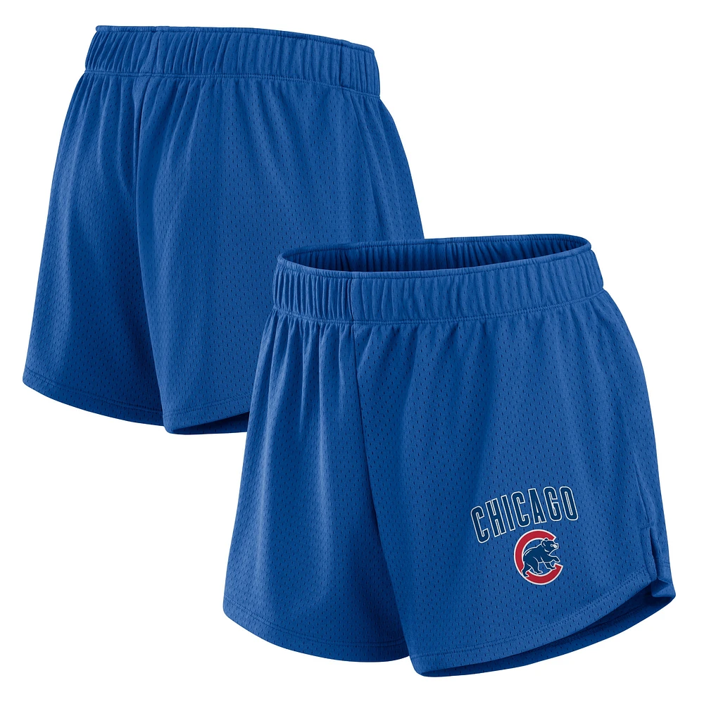 Women's Fanatics Royal Chicago Cubs Mesh Shorts