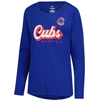 Women's Fanatics Royal Chicago Cubs Run the Bases Long Sleeve T-Shirt