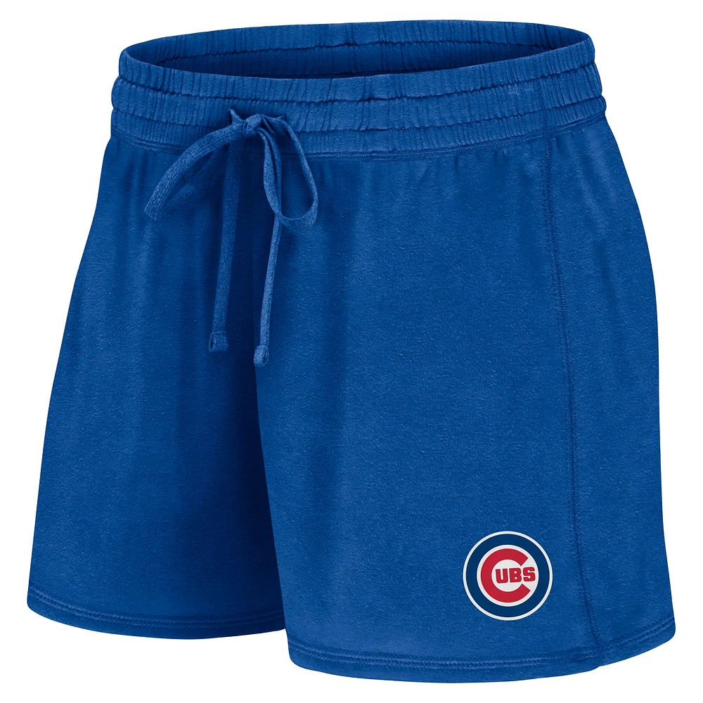 Women's Fanatics Royal Chicago Cubs Start to Finish T-Shirt & Shorts Combo Pack