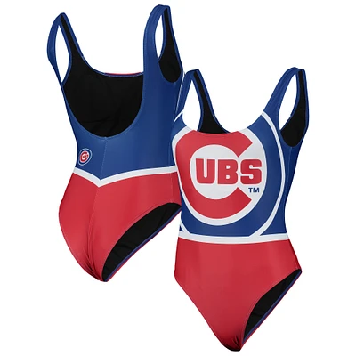 Maillot de bain une pièce pour femme FOCO Royal Chicago Cubs Team