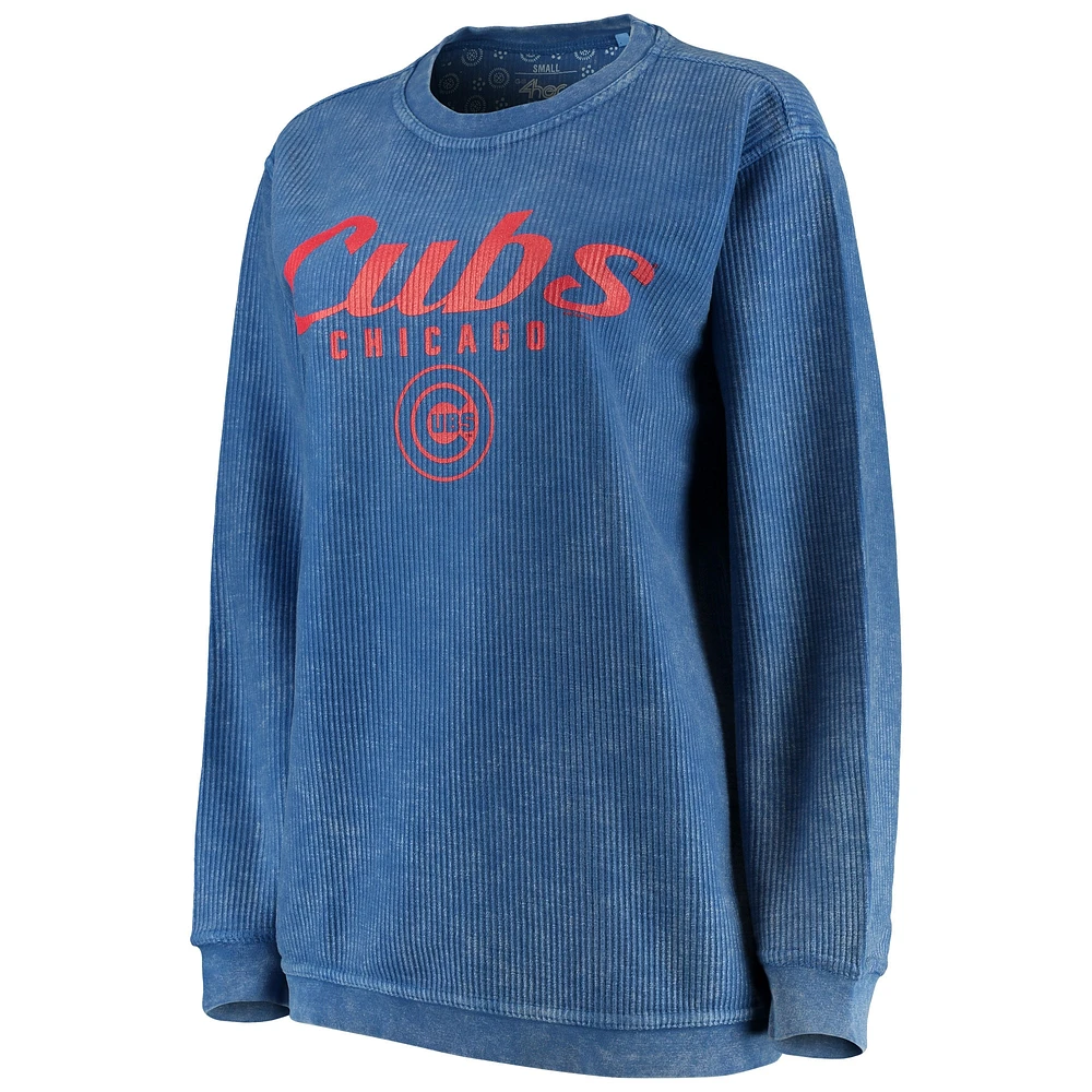 Sweat-shirt à cordon confortable G-III 4Her by Carl Banks Royal Chicago Cubs pour femme