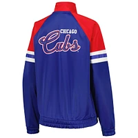 Women's G-III 4Her by Carl Banks Royal Chicago Cubs First Place Raglan Full-Zip Track Jacket