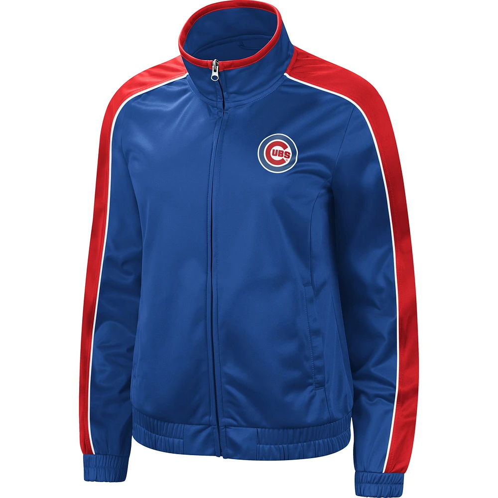 Veste de survêtement entièrement zippée pour femme G-III 4Her by Carl Banks Royal Chicago Cubs Gamer