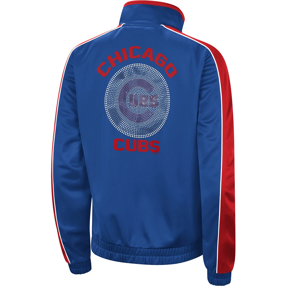 Veste de survêtement entièrement zippée pour femme G-III 4Her by Carl Banks Royal Chicago Cubs Gamer