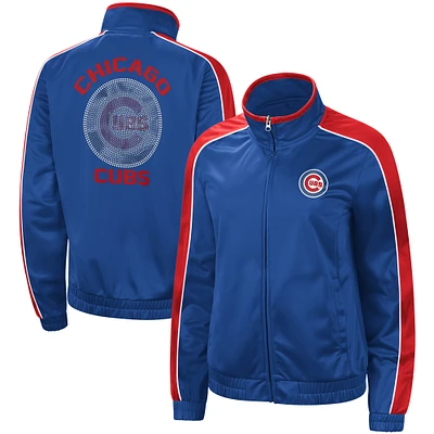 Veste de survêtement entièrement zippée pour femme G-III 4Her by Carl Banks Royal Chicago Cubs Gamer