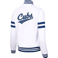 Women's G-III 4Her by Carl Banks White Chicago Cubs Pre-Game - Full-Zip Track Jacket