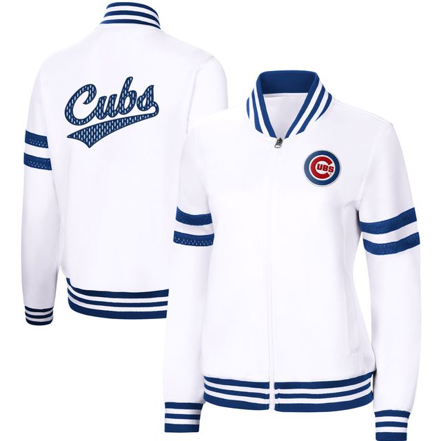 Veste d'avant-match G-III 4Her by Carl Banks Chicago Cubs pour homme - de survêtement entièrement zippée