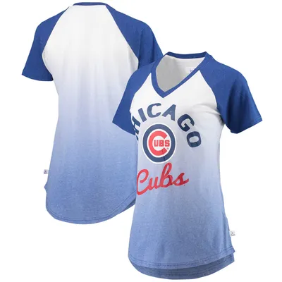 Fanatics Branded Women's Navy Chicago Cubs Red White Team V-Neck T-Shirt - Navy